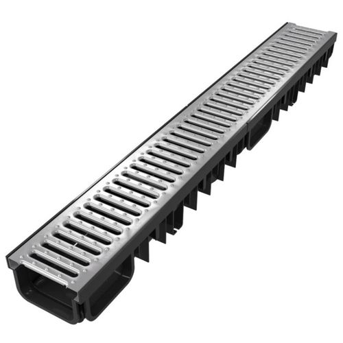 Calha de escoamento com grelha - 3800150901915 - DEVOREX PLC - grelha de aço galvanizado / para estabelecimento do setor terciário / de piso
