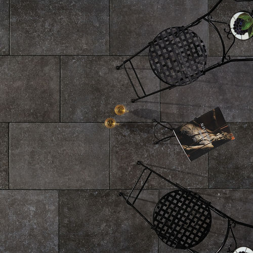 Lajota em grés porcelanato - L'ALTRA PIETRA - DUOMO BLUESTONE NOIR - GRANULATI ZANDOBBIO SPA - em pedra sinterizada / para ambiente externo / texturizada