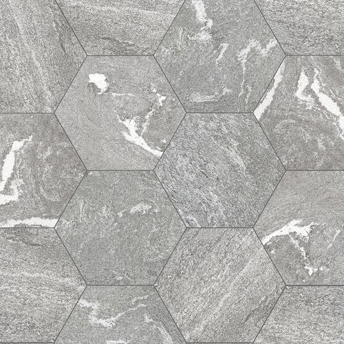 Bloco de pavimentação em grés porcelanato - STONE GRES - ESAGONO GRIGIONI - GRANULATI ZANDOBBIO SPA - para ambiente externo / texturizado / para pedestres