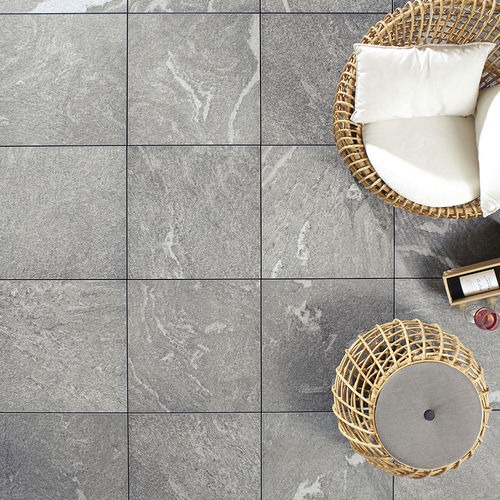 Lajota em pedra sinterizada - L'ALTRA PIETRA - COLOSSEO GRIGIONI - GRANULATI ZANDOBBIO SPA - em grés porcelanato / para ambiente externo / texturizada