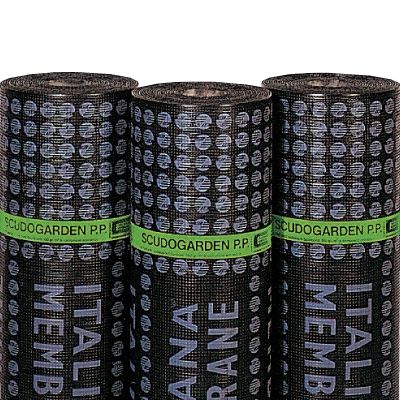 Manta impermeabilizante em rolo - SCUDOGARDEN PP - ITALIANA MEMBRANE SPA  - de asfalto / com barreira de vapor