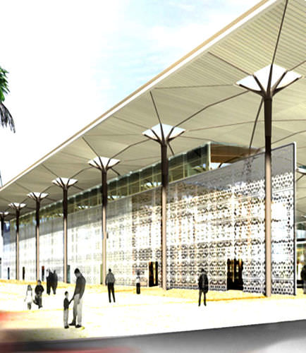 Fachada-cortina em painéis - GARE FERROVIAIRE DE CASAPORT - Jet contractors - em vidro