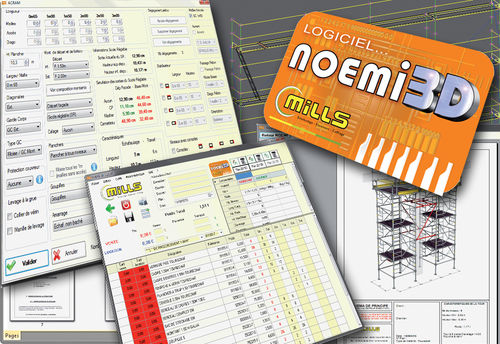 Software de projetos - NOEMI 3D - MILLS  - de planejamento de cofragens / para estrutura de aço / 3D