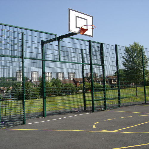 Cerca de tela metálica - Recessed MUGA Goal End - ZAUN FENCING  - para campo ou quadra esportiva / esportiva / em aço revestido a pó