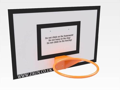 Tabela de basquete para ambiente externo - Basketball Unit - ZAUN FENCING  - fixa / em aço / sem ganchos para rede