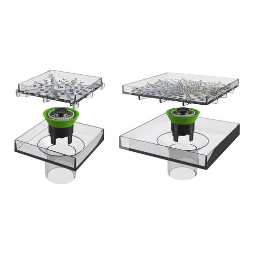 Caixa sifonada em material plástico - 6293TR10B7 - BONOMINI S.R.L. - para banheiro / para cozinha / quadrada