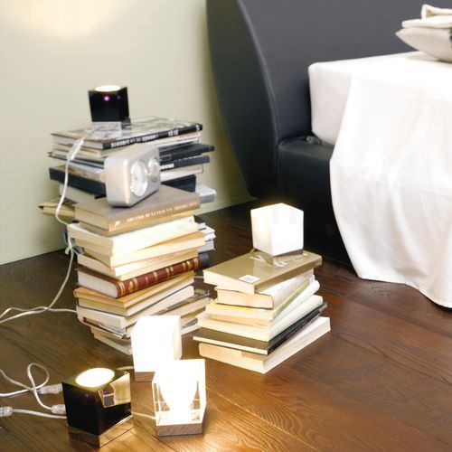 Luminária de mesa - CUBETTO D28 - FABBIAN ILLUMINAZIONE - metálica / em vidro / contemporânea