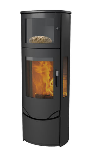 Salamandra a lenha - PRIO 7 - LOTUS Heating Systems A/S - com 3 faces / contemporânea / metálica
