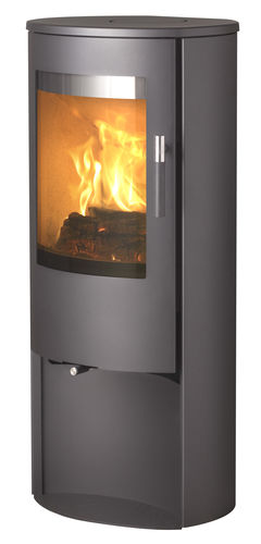 Salamandra a lenha - MIRA  - LOTUS Heating Systems A/S - com 3 faces / contemporânea / metálica