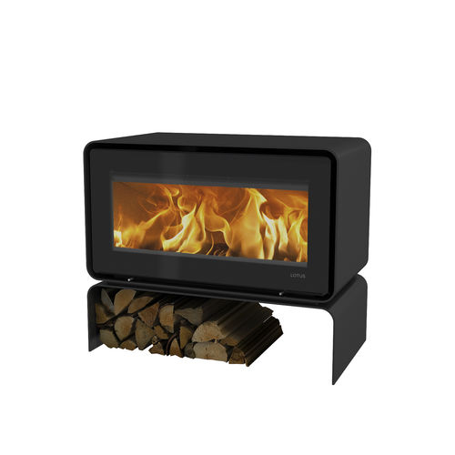 Salamandra a lenha - LOTUS Heating Systems A/S - contemporânea / metálica / preta