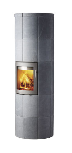 Salamandra a lenha - M4 - LOTUS Heating Systems A/S - contemporânea / em esteatita