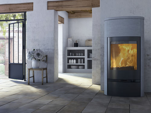 Salamandra a lenha - JUBILEE 35 M - LOTUS Heating Systems A/S - contemporânea / em esteatita