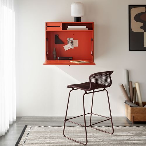 Escrivaninha contemporânea - STUDIO - Montana Furniture - em MDF laqueado / com compartimento de arrumação / de parede