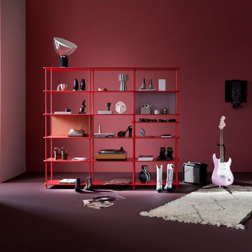 Estante contemporânea - Free 555100 - Montana Furniture - em MDF laqueado / em metal laqueado / branca