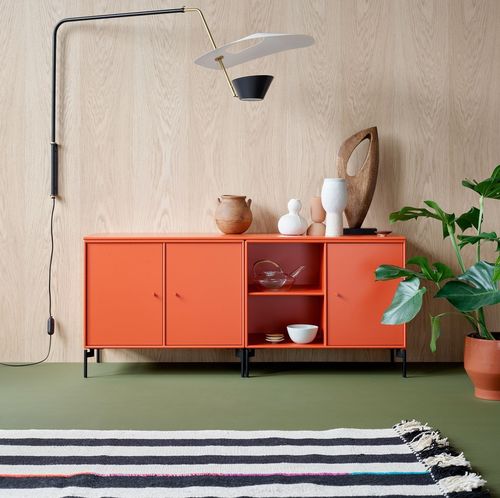 Buffet aparador suspenso - SAVE - Montana Furniture - contemporâneo / em MDF laqueado / com prateleiras
