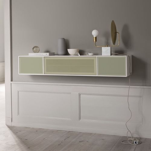 Rack de TV contemporâneo - VI17 - Montana Furniture - baixo / em MDF laqueado / branco