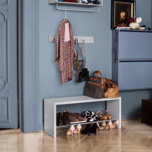 Estante para sapatos contemporânea - MON80 - Montana Furniture - de instalação livre / em MDF laqueado / em aço