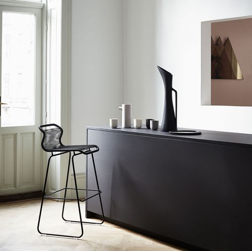 Cadeira alta contemporânea - Panton One  - Montana Furniture - para ambiente interno / em poliuretano / com base em aço inoxidável