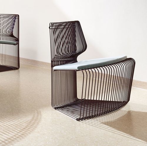 Cadeira contemporânea - Pantonova Concave - Montana Furniture - para ambiente interno / em aço inoxidável / em aço revestido a pó