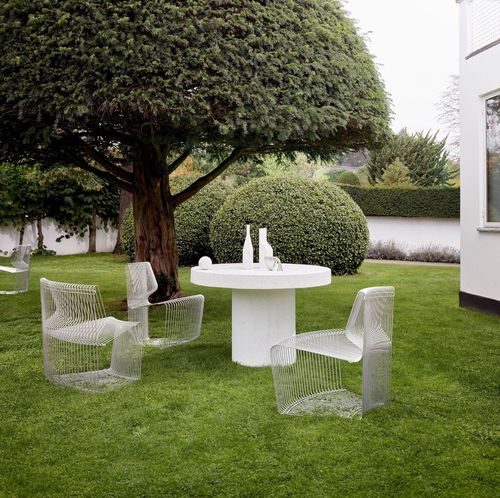 Cadeira contemporânea - Pantonova - Montana Furniture - de jardim / para sala / em aço inoxidável