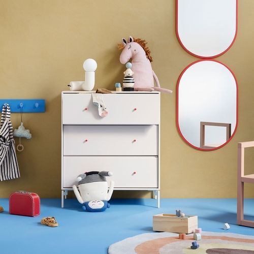 Cômoda contemporânea - CARRY - Montana Furniture - em MDF laqueado / retangular / com rodízios