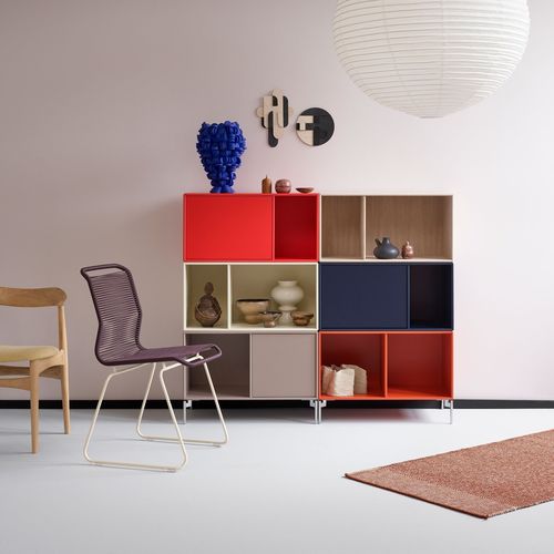 Buffet aparador alto - FLUTTER - Montana Furniture - contemporâneo / em MDF laqueado / com prateleiras