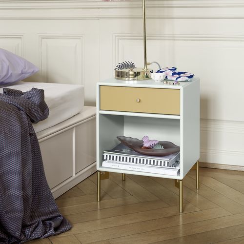 Criado-mudo contemporâneo - DREAM - Montana Furniture - em MDF laqueado / com base em MDF laqueada / com base em latão