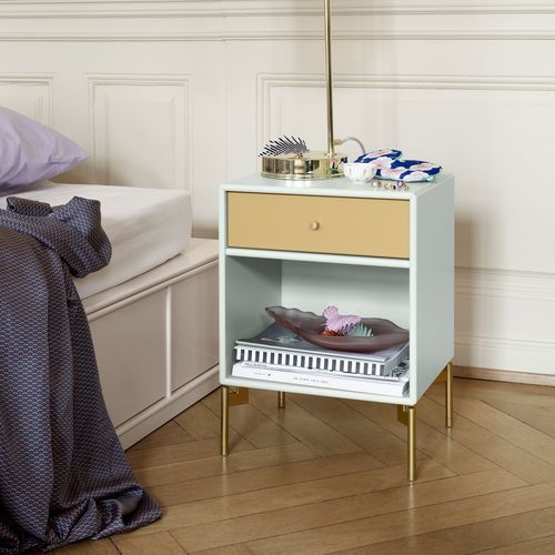 Criado-mudo contemporâneo - 6262 - Montana Furniture - em MDF laqueado / com base em MDF laqueada / retangular