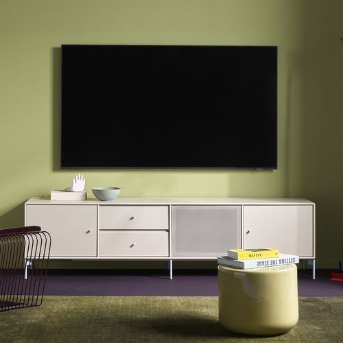 Rack de TV contemporâneo - OCTAVE VIII - Montana Furniture - baixo / com gavetas / em MDF laqueado