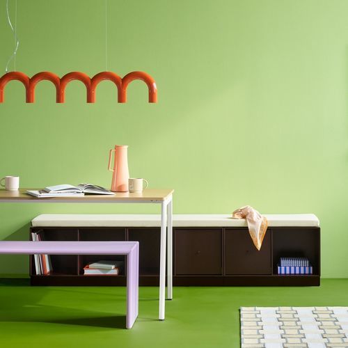 Banco contemporâneo - REST III  - Montana Furniture - em MDF laqueado / sem encosto / sem braços
