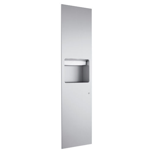Unidade combinada dispensadora de papel toalha - WP610 - ERNST WAGNER GmbH & Co. KG - lixeira / de embutir / em aço inoxidável