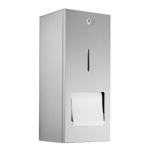 Dispenser de papel higiênico de parede - WP164 - ERNST WAGNER GmbH & Co. KG - em aço inoxidável / polido / acetinado