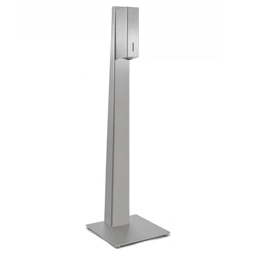 Dispenser de álcool em gel de piso - PP102E-7S - ERNST WAGNER GmbH & Co. KG - automático / sem contato / em aço inoxidável