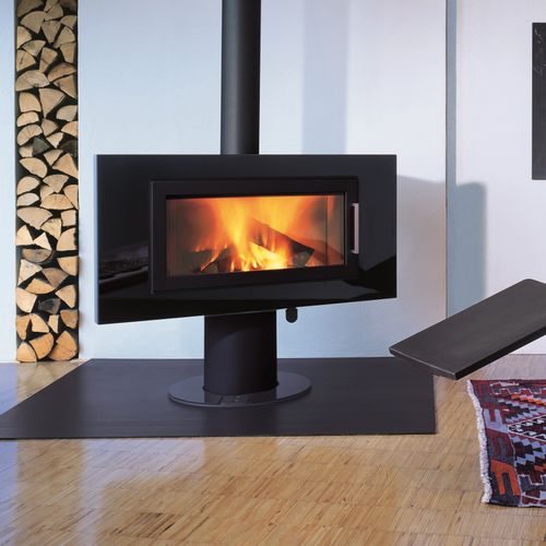 Salamandra a lenha - FIRE SL - Wodtke GmbH - 7,5 kW / de centro / contemporânea
