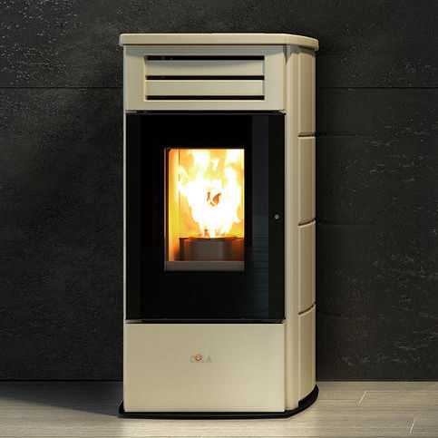 Salamandra a pellets - FIRE LUX HR - COLA GF WÄRMETECHNIK - 0–5 kW / 5 kW–10 kW / contemporânea