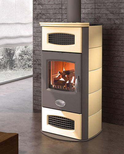 Salamandra a lenha - BEA - COLA GF WÄRMETECHNIK - 10 kW–20 kW / contemporânea / em aço inoxidável