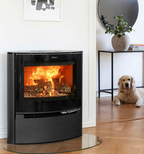 Salamandra a lenha - 15 LUX - ADURO A/S - 5 kW–10 kW / contemporânea / em aço