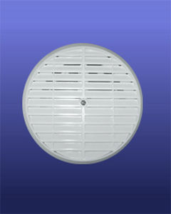 Grelha de ventilação em material plástico - ROUND LINEAR WITH ADJUSTABLE COLLAR - AFS FLEXIBLE DUCT - redonda / branca