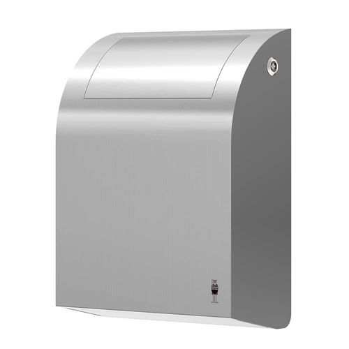 Lixeira para banheiro - 294 - DAN DRYER A/S - de parede / em aço inoxidável escovado / com tampa