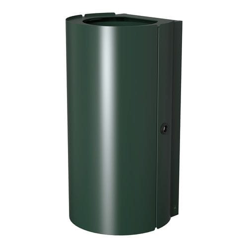 Lixeira pública - 3330 - DAN DRYER A/S - de parede / em aço inoxidável / com tampa basculante