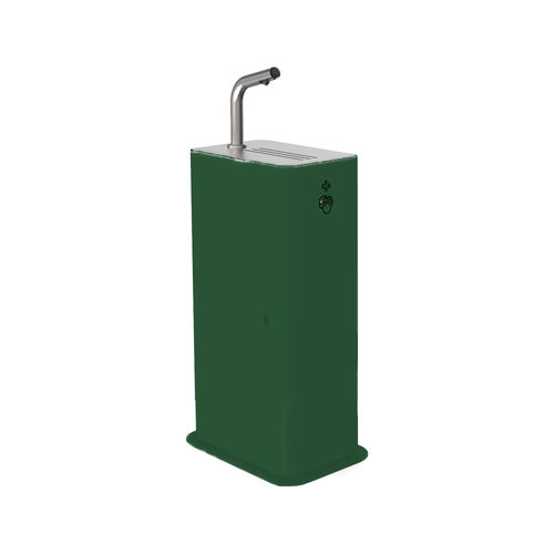 Dispenser de álcool em gel freestanding - JUNIOR 3494 - DAN DRYER A/S - automático / personalizável / em aço inoxidável