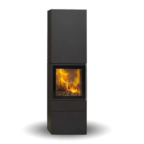 Salamandra a lenha - CUBIC 166 - Jydepejsen A/S - de instalação livre / minimalista / em aço