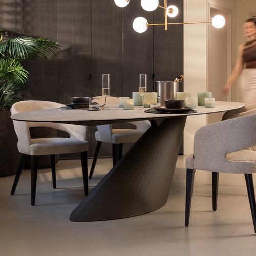 Mesa de jantar contemporânea - ARLON - EUROFASHION HOMETEXTILES & CONCEPTS - em MDF / em vidro / em cerâmica