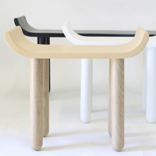 Banqueta contemporânea - SLEDGE - binome - em carvalho / em poliéster / de resina