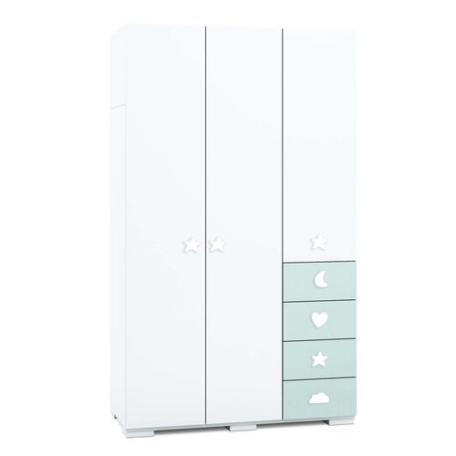 Guarda-roupa contemporâneo - Bubble large - ALONDRA - em madeira laqueada / com portas de abrir / com gavetas