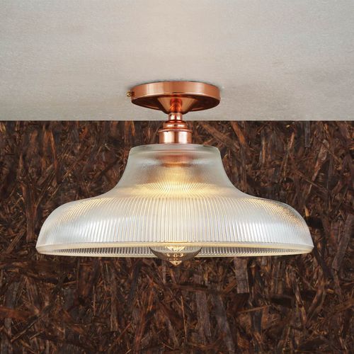Plafon de estilo industrial - MONO  - Mullan Lighting - redondo / em vidro / em latão