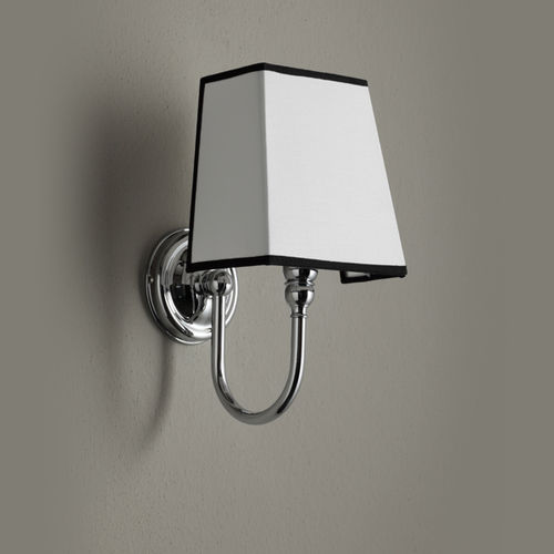 Arandela clássica - 4 - BLEU PROVENCE - para ambiente interno / em tecido / em metal cromado