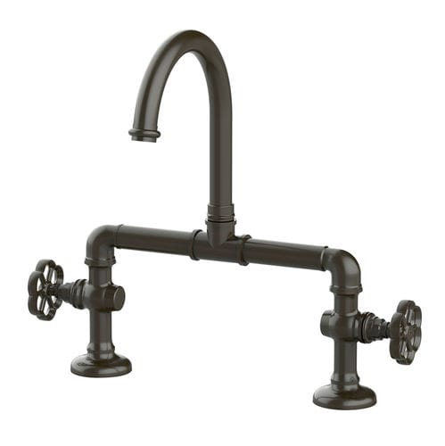 Misturador bicomando de bancada - RK09RAL - BLEU PROVENCE - em latão / para cozinha / 2 furos