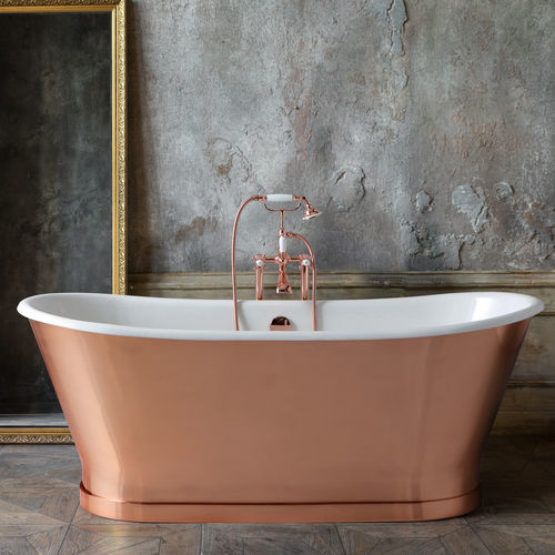 Banheira oval - ANTICA - BLEU PROVENCE - freestanding / em ferro fundido / branca