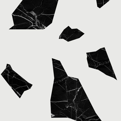 Papel de parede contemporâneo - MARBLE FRAGMENT - BLACK &amp; WHITE - Mineheart - em tecido não tecido / estampado / efeito de mármore